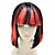  Capless Synthetic Red and Black BOB Style Straight Wig
