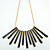  Black Irregular In Gold Alloy Necklace