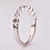  Gorgeous Rhinestone 18K Gold Half Circumference Fashion Ring