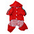  waterdichte regenjas met hoed voor honden (XS-XL, rood)