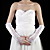  Satin Elbow Length Fingerless Bridal Gloves With Embroidery (More Colors)