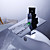 sola manija cromada cascada llevado grifo del fregadero cuarto de baño 0812-ls01b