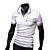  Men's Double Zipper Short Sleeve Polo Shirt