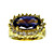  grande lusso cubic zirconia platinato moda anello