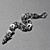  moda plateado fría la cabeza Double Dragon pulsera unisex