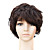  Capless Natural Look Wavy Short Brown Human Hair Wig