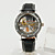  Men's Fashionable Style PU Analog Mechanical Wrist Watch (Black)