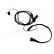  Mini Earhook Earphone with PPT Microphone and Acoustic Tube for Walkie Talkies and 2-Way Radios