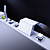 Contemporary Tub Faucet with Stainless Steel Spout + Hand Shower