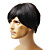  Capless Fashion Men's Short Black Straight Synthetic Hair Wig