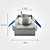  3W 110LM RGB Light Cubic Cover LED Ceiling Bulb (85-265V)