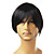  Capless Short High Quality Synthetic Black Curly Hair Wig