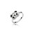  Gorgeous Alloy With Crystal Bear Women's Jewelery Set Including Ring,Earrings