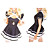  Cute Black Polyester Tutu Sailor Uniform