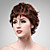  Capless 100% Human Hair Wig Short High Quality Natural Look Dark Aubum Curly Hair Wig