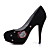  Elegant Leather Stiletto Heel Platform/Pumps With Rhinestone Others Party/Evening Shoes