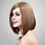 Capless 100% Human Hair Medium Long Brown Straight Wig