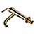  Country Single Handle Brass Bathroom Sink Faucet Ti-PVD Finish