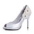  Elegant Leather Stiletto Heel Pumps/Peep Toe With Flower Wedding/Party Shoes