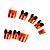  24 PCS French Style 3D Gentleman Bow Tie Nail Art False Nails With Glue