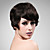  Capless Short Wave Black 100% Human Hair Wig