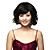  Capless 100% Human Hair Short Curly Black Wig