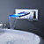  Sprinkle® - Farbwechsel LED Wasserfall Waschbecken Wasserhahn (Wandmontage)