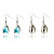  Pretty Alloy Round Imitation Gem Stone Drop øredobber (Flere farger)
