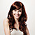  Capless Long Body Wave Brown Synthetic Wig Side Bang