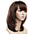  Capless Medium Light Chestnut Brown Wavy Synthetic Wigs
