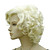  Capless Curta onda peruca de cabelo loiro