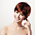  100% humains perruque cheveux courts brun chocolat cheveux perruque
