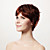  100% humains perruque cheveux courts brun chocolat cheveux perruque