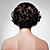  Capless Chin Length High Quality Synthetic Nature Look Dark Brown Curly Hair Wig