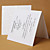  White Embossed Spring Flowers Wedding Invitation (Set of 50)