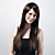  Capless Long Straight Brown Synthetic Wig Side Bang