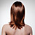  capless longueur moyenne de haute qualité synthétique brun chocolat Bob perruque de cheveux de style