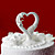  Starfish & Seashells Ceramic Heart Wedding Cake Topper