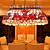  Tiffany Style Pendant Light with 4 Lights - Flower Patterned