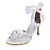  Satin Stiletto Heel Sandals With Satin Flower Wedding / Party Evening Shoes (More Colors Available)