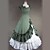  Short Sleeve Floor-length Green Cotton Gohitc Lolita Dress