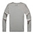  Men's Round Collar Cotton Long Shorts T-shirt (Gray)