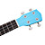  Smile - (Blue) Plywood Basswood Soprano Ukulele with Gig Bag and Picks