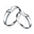  Pretty 925 Sterling Silver with Cubic Zirconia Couple's Rings