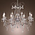  Chrome Finish Candle Crystal Chandelier with 8 lights (K9 Crystal)