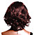  Short Curly Black With Red Wine Hair Wig
