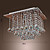  Comtemporary Crystal Flush Mount with 6 Lights in Beaded Design