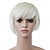  Capless Short White Wavy High Quality Synthetic Japanese Kanekalon Parties Wigs