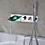  Chrome Finish Color Changing Wall Mount Tub Faucet With Hand Shower