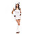  Sexy Polar Bear White Halloween Costume(4 Pieces)